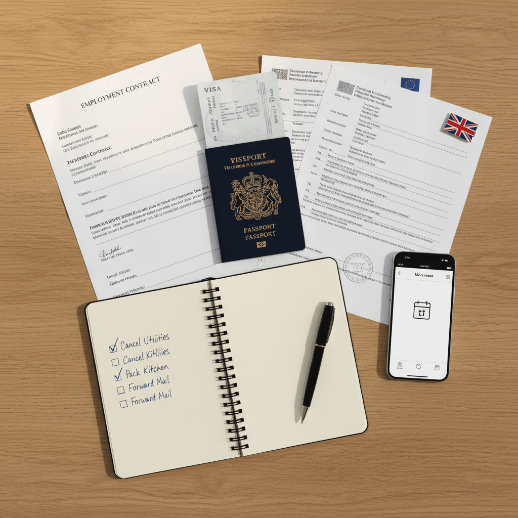 Planowanie przeprowadzki do UK — checklista, paszport, klucze