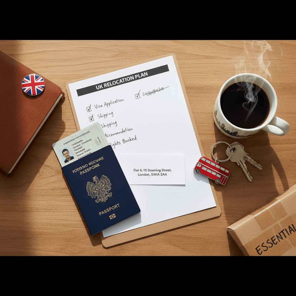 Planowanie przeprowadzki do UK — checklista, paszport, klucze